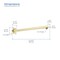 Kibi Cube 16 Wall Mounted Shower Arm - Brushed Gold SA1602BG - alternate 5